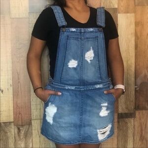 Carmar denim overall dress small